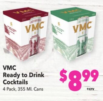 Vallarta Supermarkets Vmc ready to drink cocktails offer