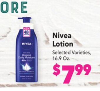 Vallarta Supermarkets Nivea lotion offer