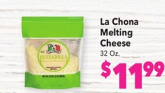 Vallarta Supermarkets La chona melting cheese offer