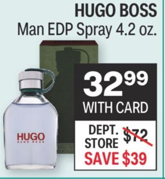 CVS Hugo boss man edp spray 4.2 oz offer