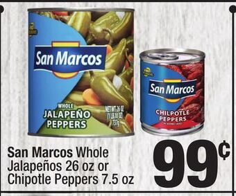Super King Markets San marcos whole jalapeños 26 oz or chipotle peppers 7.5 oz offer
