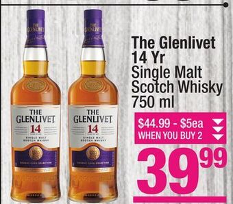 Super King Markets The glenlivet 14 yr single malt scotch whisky offer