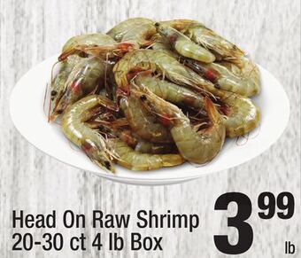 Super King Markets Head on raw shrimp offer