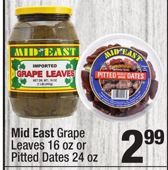 Super King Markets Mid east grape leaves 16 oz or pitted dates 24 oz offer