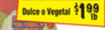 El Super Dulce o vegetal offer
