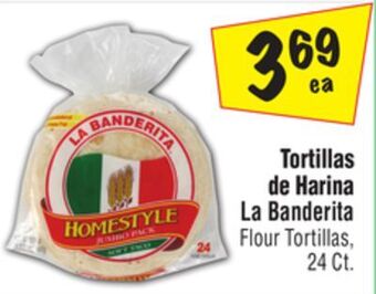 El Super La banderita flour tortillas offer