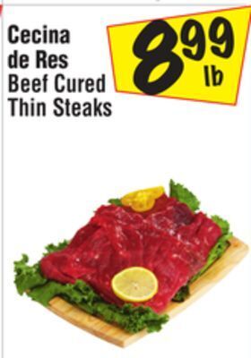 El Super Beef cured thin steaks offer
