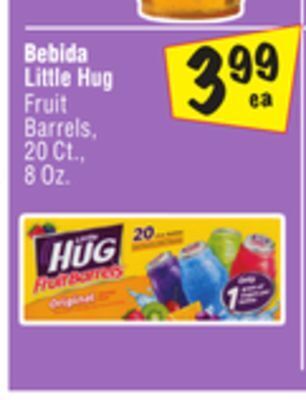 El Super Little hug fruit barrels offer