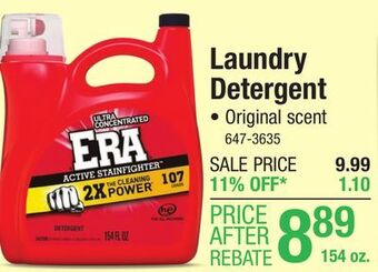 Menards Era liquid laundry detergent - 154 oz offer