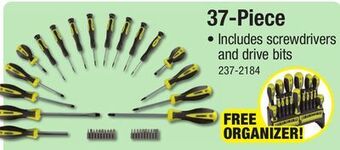 Menards Performax screwdriver set - 37 piece offer