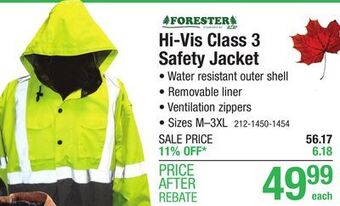 Menards Forester class 3 high visibility safety jacket - medium offer
