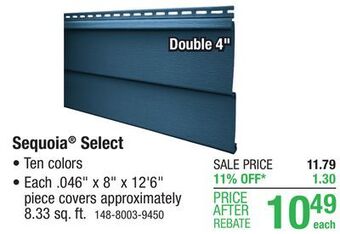 Menards Sequoia select offer