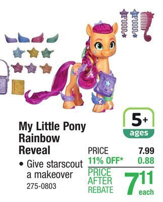 Menards My little pony rainbow reveal sunny starscout offer