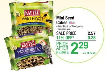 Menards Kaytee wild finch mini seed cake bird food seed - 8.75 oz offer