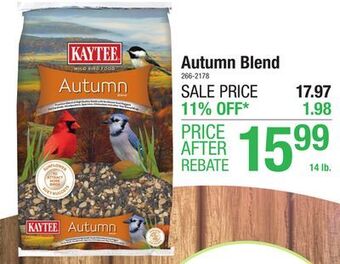 Menards Kaytee autumn blend wild bird food seed - 14 lb offer