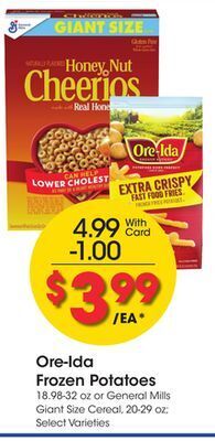 Kroger Ore-ida frozen potatoes offer