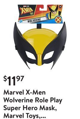 Walmart Marvel x-men wolverine role play super hero mask, marvel toys, great for halloween costumes offer