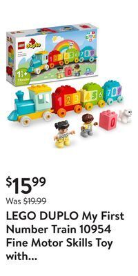 Walmart Lego duplo my first number train 10954 fine motor skills toy with bricks for learning numbers, preschool educational toys for offer