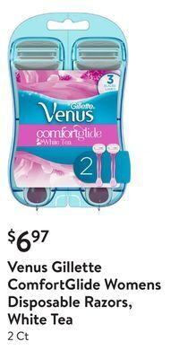 Walmart Venus gillette comfortglide womens disposable razors, white tea offer