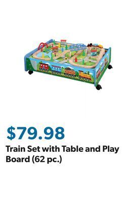 Sam's Club Train set with table and play board (62 pc.) offer