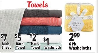 Ocean State Job Lot Towels offer