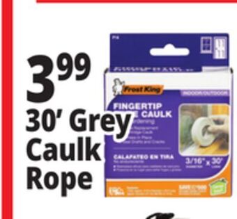 Ocean State Job Lot Frost king indoor/outdoor fingertip rope caulk, 3/16 x 30' offer