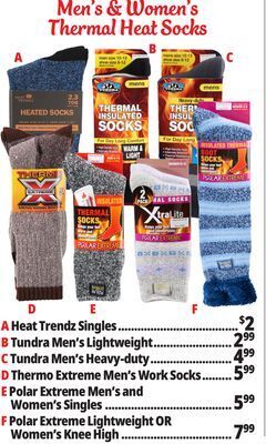 Ocean State Job Lot Thermal socks offer