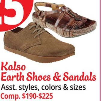Ocean State Job Lot Kalso earth shoes & sandals offer