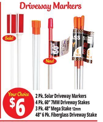Ocean State Job Lot Driveway markers offer