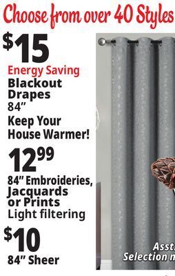 Ocean State Job Lot Curtains offer