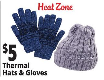 Ocean State Job Lot Thermal hats & gloves offer