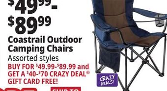 Ocean State Job Lot Camping chairs offer