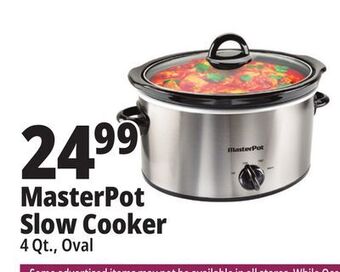 Ocean State Job Lot Masterpot slow cooker, 4 qt offer