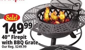 Ocean State Job Lot 40 firepit with bbq grate offer