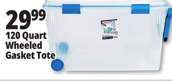 Ocean State Job Lot 120 quart wheeled gasket tote offer