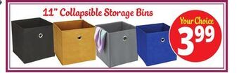 Ocean State Job Lot 11 collapsible storage bins offer