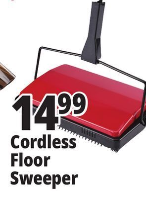 Ocean State Job Lot Cleansweep cordless metal carpet sweeper, red offer