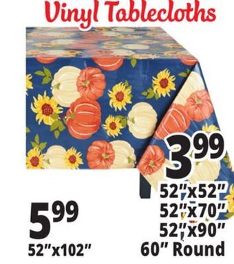 Ocean State Job Lot Vinyl tablecloths offer
