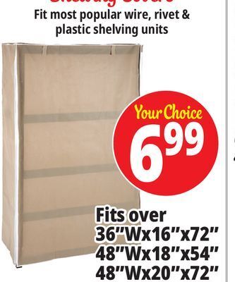 Ocean State Job Lot Shelving covers offer