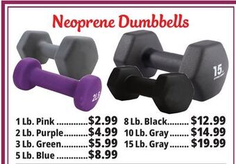 Ocean State Job Lot Neoprene hand weights offer