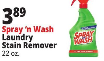 Ocean State Job Lot Spray 'n wash laundry stain remover offer