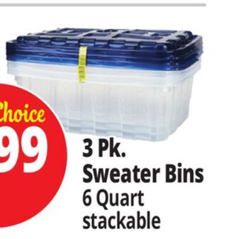 Ocean State Job Lot 3 pk. sweater bins offer