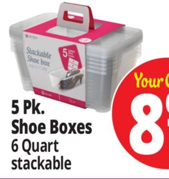 Ocean State Job Lot 5 pk. shoe boxes offer