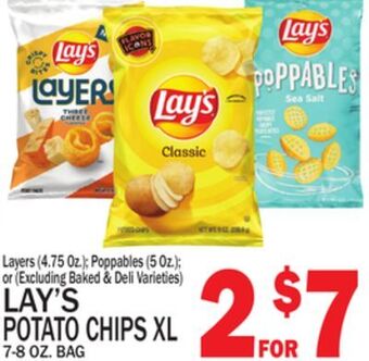 C Town Lay's potato chips xl 7-8 oz. bag offer