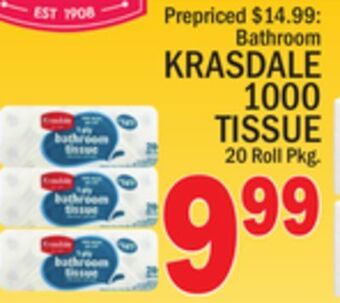 C Town Krasdale 1000 tissue offer