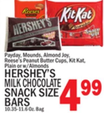 C Town Hershey's milk chocolate snack size bars offer