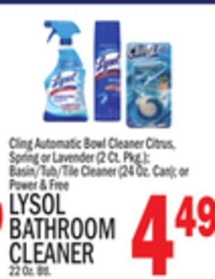 C Town Lysol bathroom cleaner 22 oz. btl offer