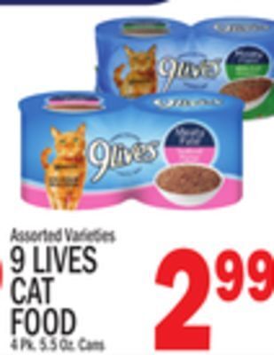 C Town 9 lives cat food offer