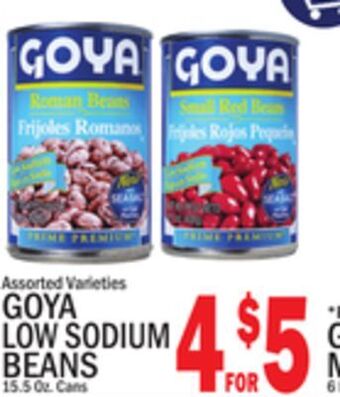 C Town Goya low sodium beans offer