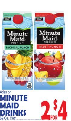 Bravo Supermarkets Minute maid drinks offer
